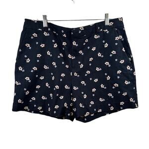 Banana Republic Navy Flower 5in‎ inseam shorts NWT size 14